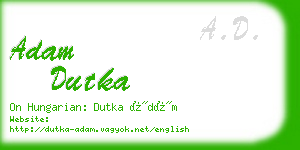 adam dutka business card